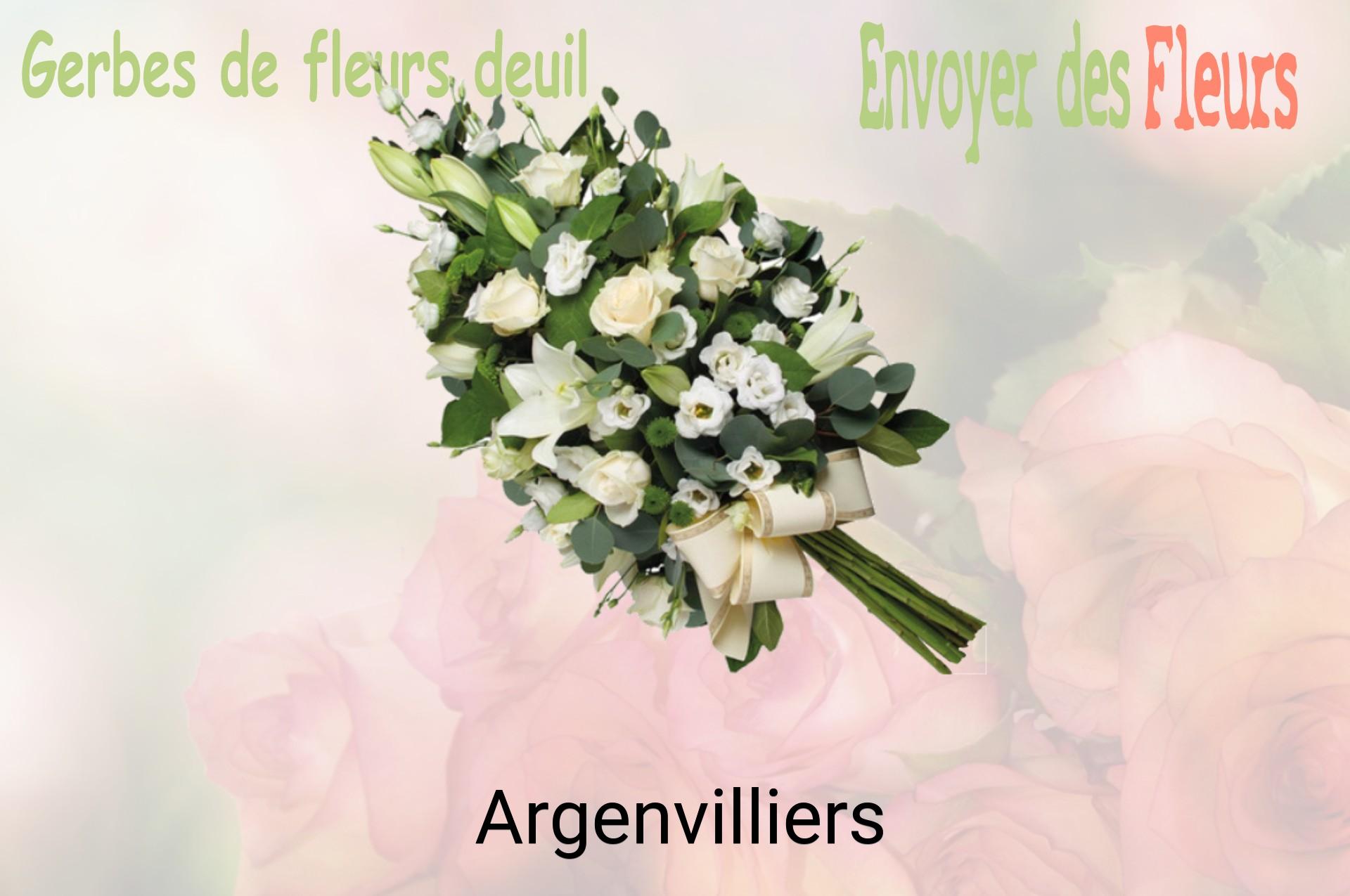 Gerbe de fleurs de deuil livrée à Argenvilliers